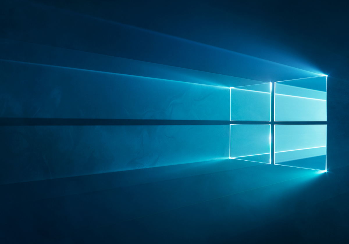 Windows 10 hero image created by GMUNK with practical light and optics