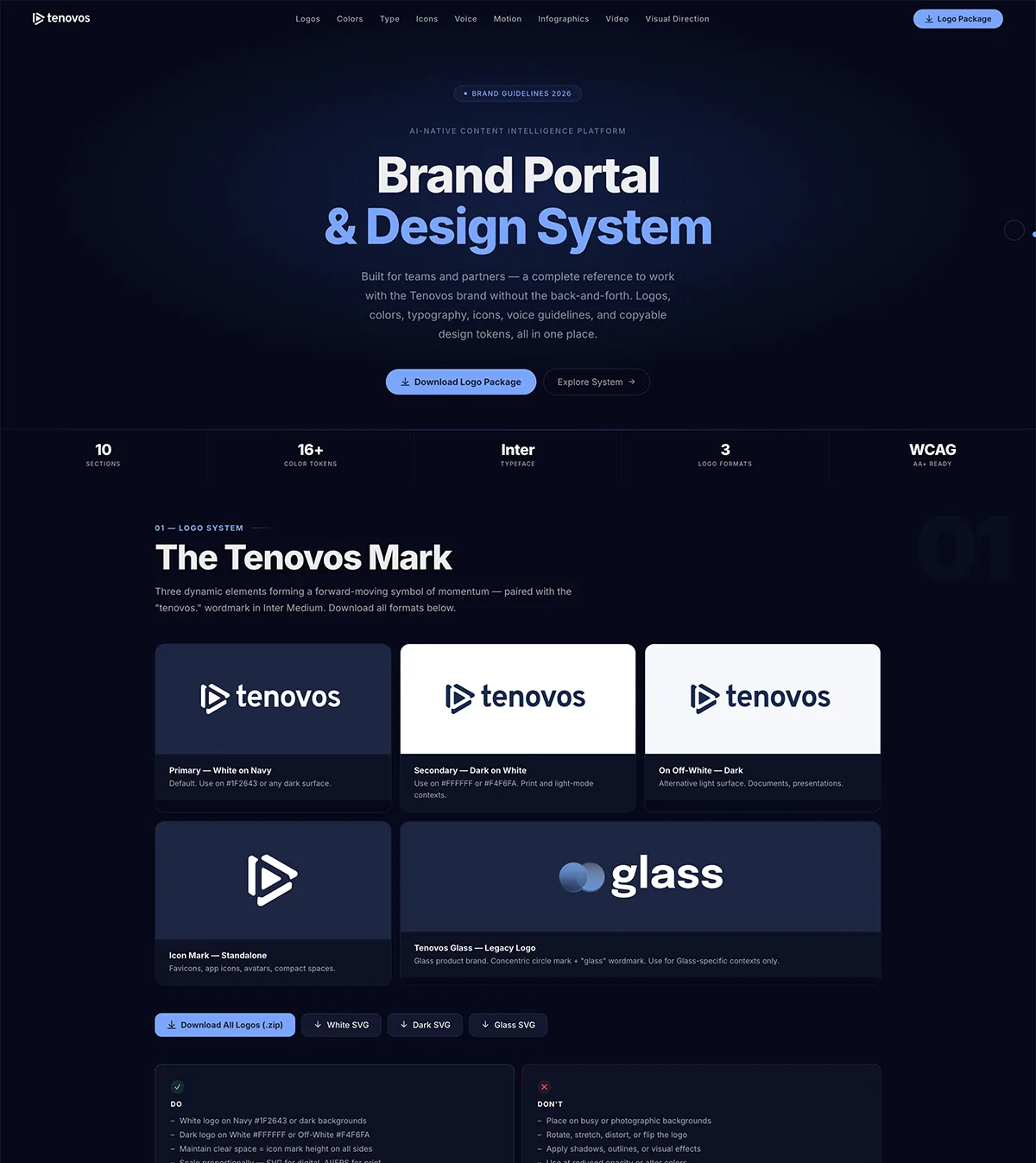 Tenovos brand portal and design system